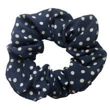 Load image into Gallery viewer, Blue &amp; White Dot Scrunchy