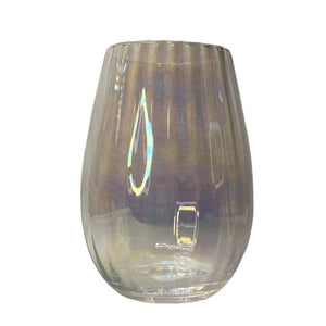 Stemless Iridescent Wine Glass