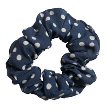 Load image into Gallery viewer, Blue &amp; White Dot Scrunchy