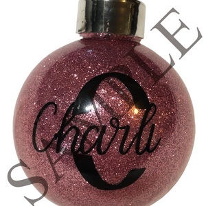 Personalised Glitter Bauble’s