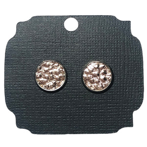 Round Leatherette Earrings