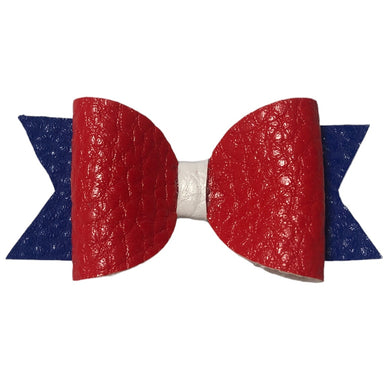 Blue, Red and White Small Bow