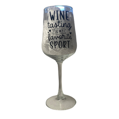'Wine Tasting is a Sport' Glass